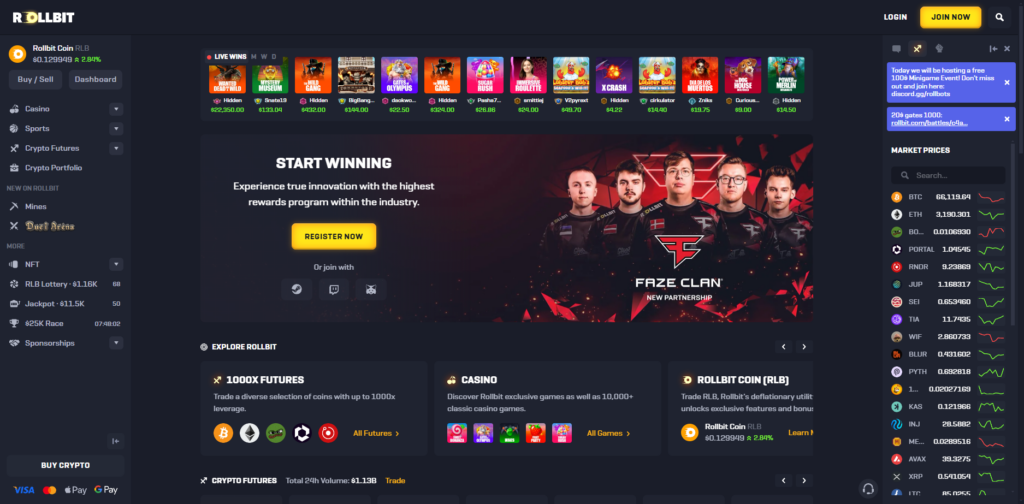 Rollbit Gambling Site